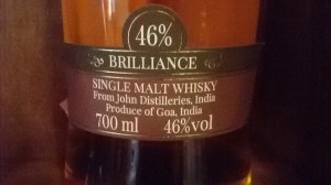 Paul John Brilliance 46% label