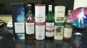 May's trio - Talisker, Laphroaig, Inchgower